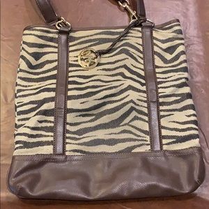 Michael Kors zebra print tote bag